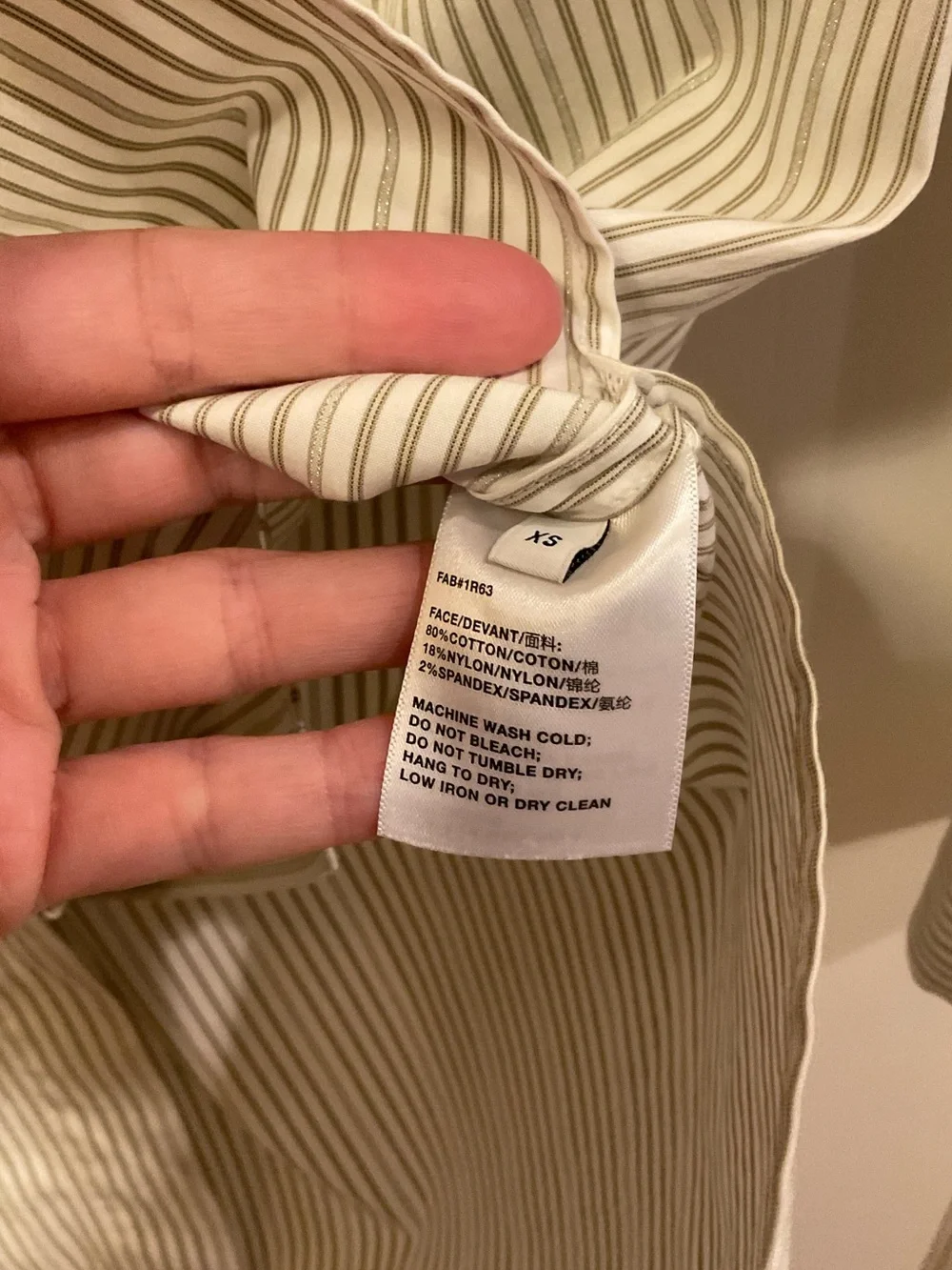 Lafayette 148 New York Shimmer Stripe Button Down - XS - Picture 6 of 8